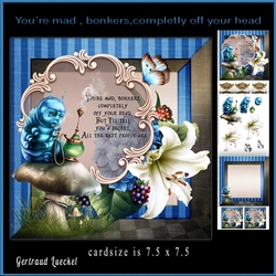 Wonderland Youre mad bonkers completly off your head  topper rabbit 916