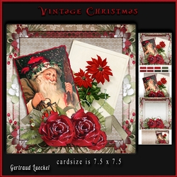 Vintage Christmas Santa topper kit 922