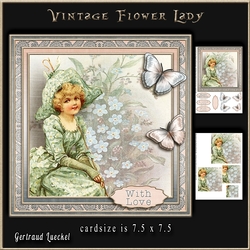 Vintage Flower Lady