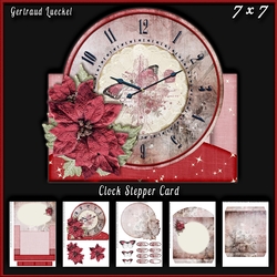 Christmas Clock Stepper Card Kit 937