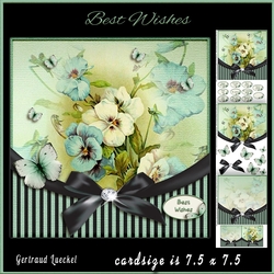Vintage Flower Stripes and Butterflies 947