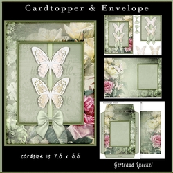 Flowers Butterflies and Envelope 954