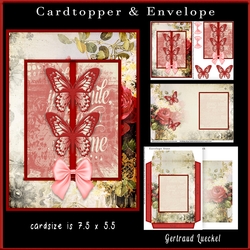 Flowers Butterflies and Envelope 955