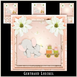 Super Cute Christmas Topper Elefant 1006