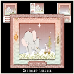 Super Cute Christmas Topper Elephant 1007