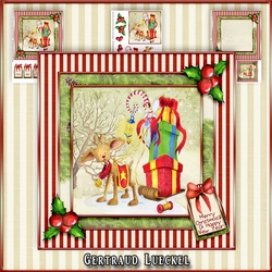 Card Topper with matching insert christmas 1010