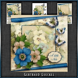 Vintage Christmas Card Kit Blue 1030