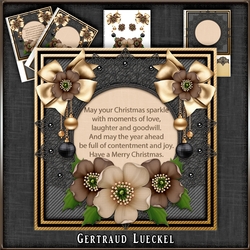 Beautiful elegant christmas card kit 1034