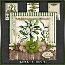 Vintage Christmas Mistletoe Card Kit 1037