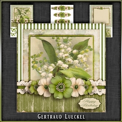 Vintage Birthday Flowers Card Kit 1045
