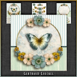 Vintage Butterflies Floral Card Kit 1052