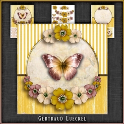 Vintage Butterflies Floral Card Kit 1053