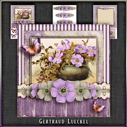 Vintage Birthday Flowers Card Kit 1055