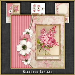 Vintage flowers and butterflies 1066