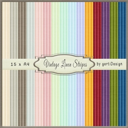 Vintage Linen Only Stripes Allowed 165