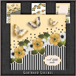 Vintage Stripes Flowers yellow 1122