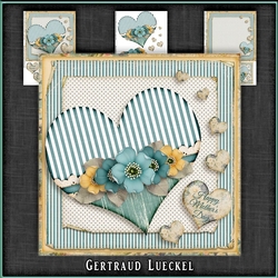 Vintage Hearts and Wildflowers 1133