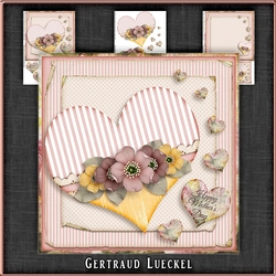 Vintage Hearts and Wildflowers 1134