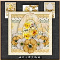 Vintage Romantic Lace Easter Egg Card Kit 1142