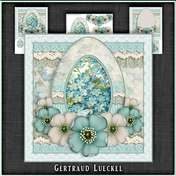 Vintage Romantic Lace Easter Egg Card Kit 1143