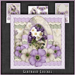 Vintage Romantic Lace Easter Egg Card Kit 1144