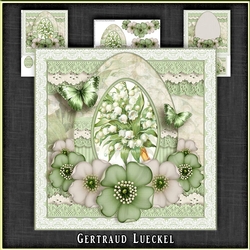 Vintage Romantic Lace Easter Egg Card Kit 1145