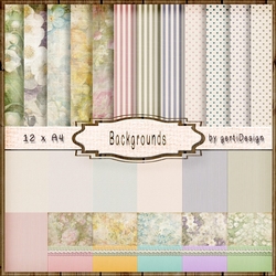 Vintage Flowers Lace Stripes and Dots