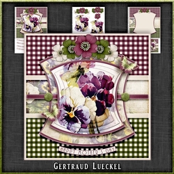 Vintage Flowers On A Plaid 1169