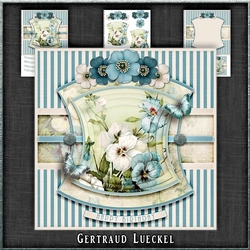 Vintage Flowers On Stripes 1173