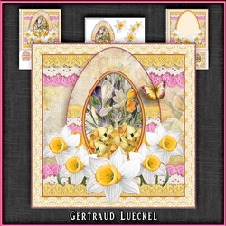 Vintage Romantic Lace Easter Egg Card Kit 1175