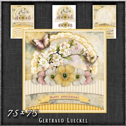 Vintage Pastel Shabby Chic Card Kit Yellow 1199
