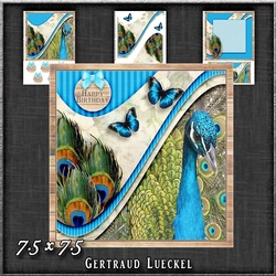 Vintage Peacock turquoise 1204