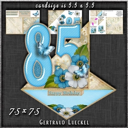 Vintage Easel 85th Birthday Card Kit 1180