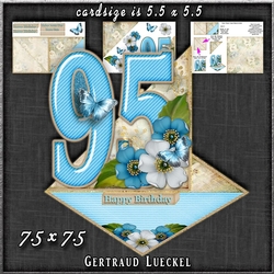 Vintage Easel 95th Birthday Card Kit 1180