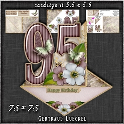 Vintage Easel 95th Birthday Card Kit 1182