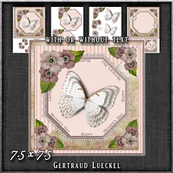 Vintage Lace Flowers Butterfly Mothers Day Card Kit 1248