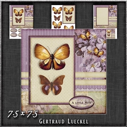 Vintage Flowers Butterflies and Lace 1253