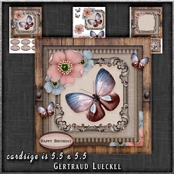 Vintage Wood Butterflies and Flowers 1262