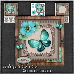 Vintage Wood Butterflies and Flowers 1263