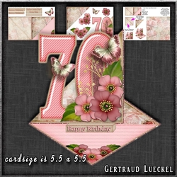 Vintage Easel 70th Birthday Card Kit 1178