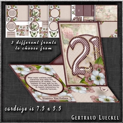 Vintage Side Easel Card With Three Different Fronts 1265