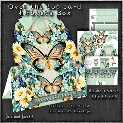Over The Top Card and Facets Box Butterflies and Flowers