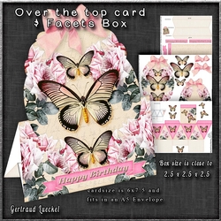 Over The Top Card and Facets Box Butterflies and Flowers 1269