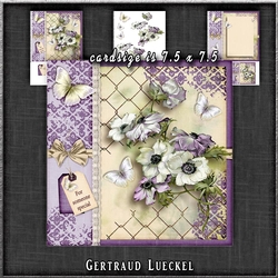 Vintage Flowers Purple Creme Dream 1272