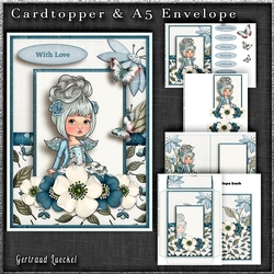 Blue Flower Dream Girl Topper Card Kit 1291
