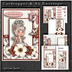 Red Flower Dream Girl Topper Card Kit 1291
