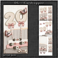Vintage DL 20th Birthday Topper Cardkit 1294