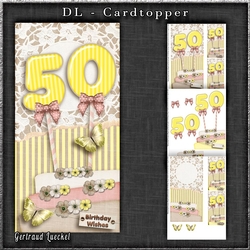 Vintage DL 50th Birthday Topper Cardkit 1294