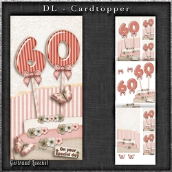 Vintage DL 60th Birthday Topper Cardkit 1294