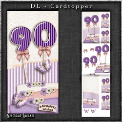 Vintage DL 90th Birthday Topper Cardkit 1294